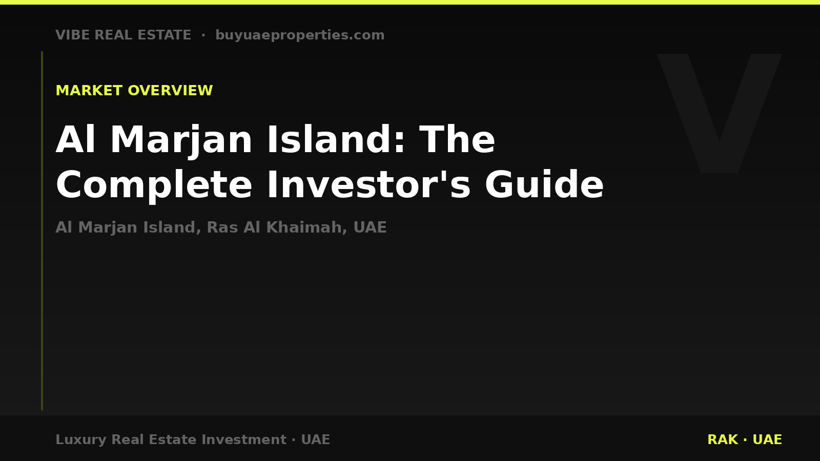 Al Marjan Island: The Complete Investor's Guide