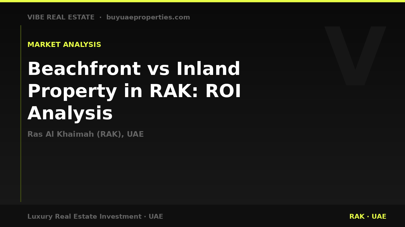 Beachfront vs Inland Property in RAK: ROI Analysis