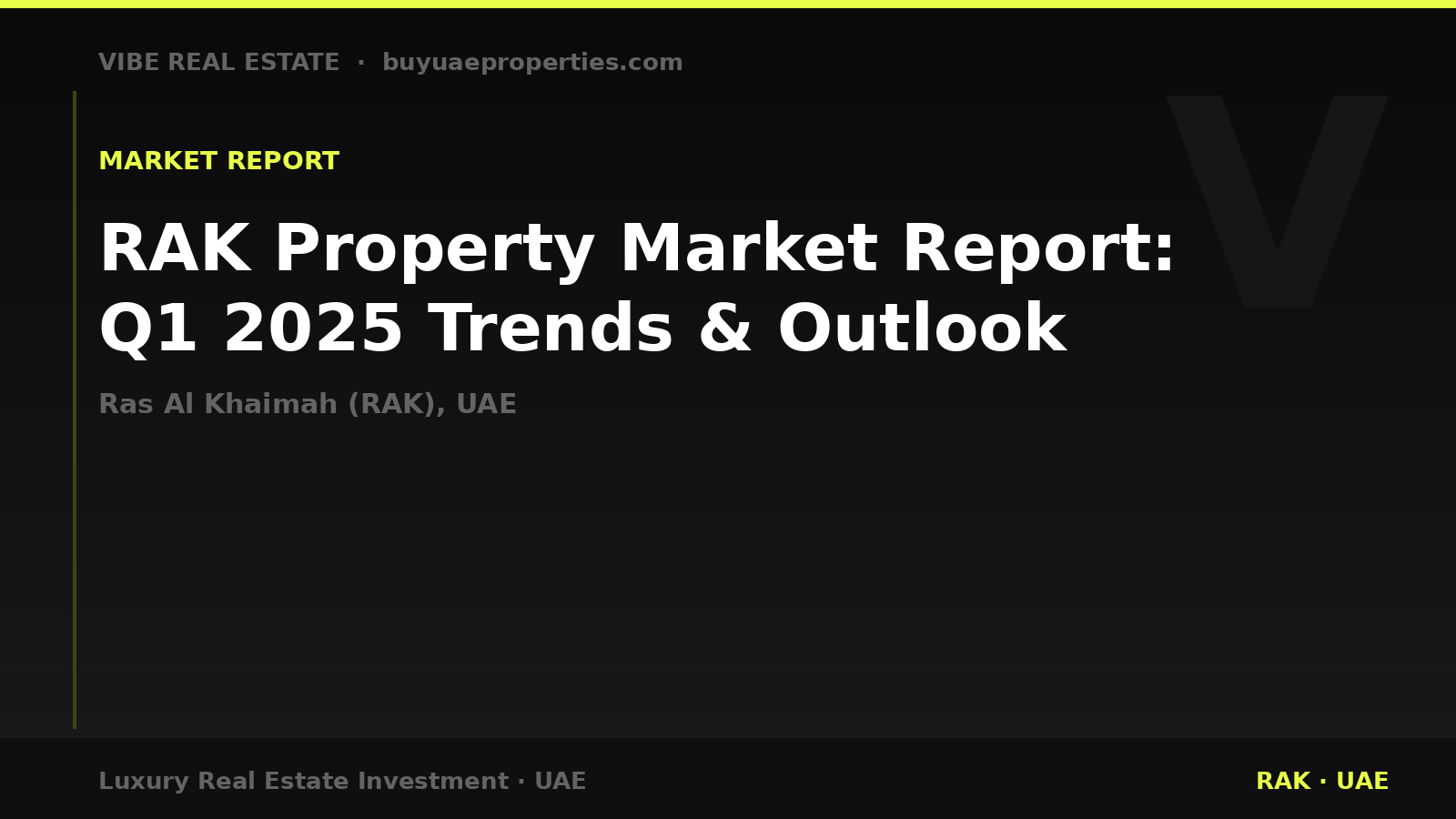 RAK Property Market Report: Q1 2025 Trends & Outlook
